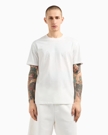 Мужская футболка классического покроя A|X Armani Exchange off white
