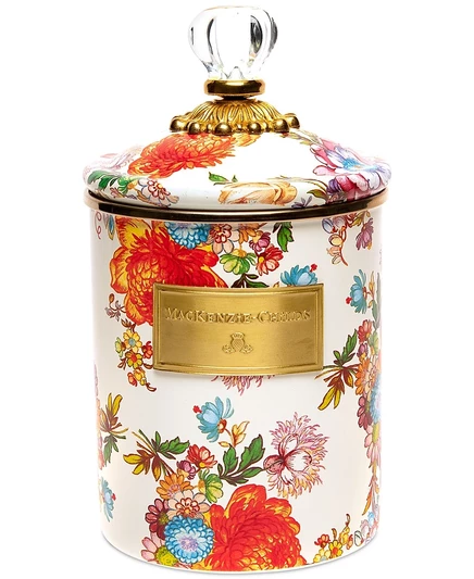 Банка Mackenzie-Childs White Flower Market средняя, 1,4 л