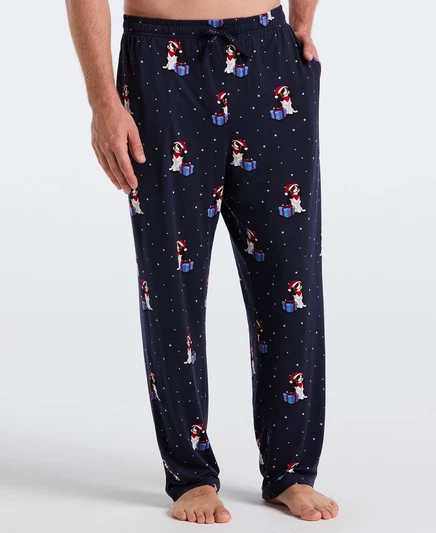 Мужские пижамные брюки Holiday Deluxe Touch navy iris
