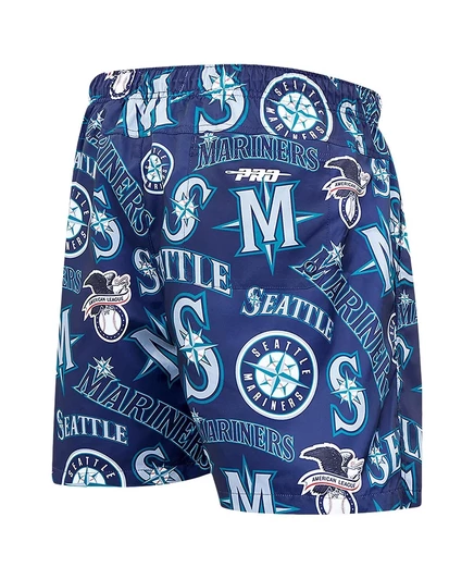 Мужские тканые шорты Pro Standard Pro Standard с логотипом Aqua Seattle Mariners Toss navy