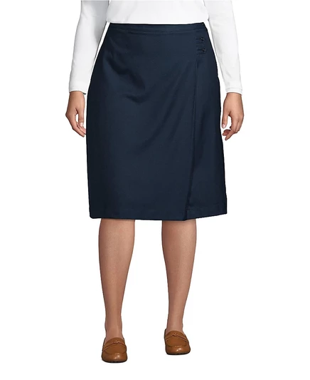 Женская юбка Lands' End A-line ниже колена, синяя