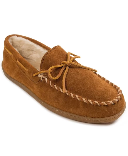 Мужские тапочки Minnetonka с меховой подкладкой, коричневые