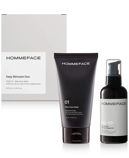 Мужской двухэтапный ежедневный уход за кожей HOMMEFACE heather grey