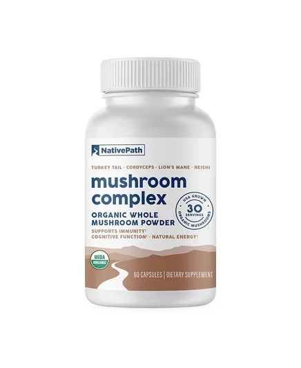 БАД NativePath Mushroom Complex, 60 капсул, белая