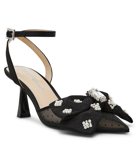 Женские туфли-лодочки на шпильке с бантом от Betsey Johnson черного цвета