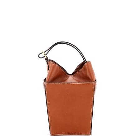 Женская сумка с верхней ручкой Pre-Owned Celine Strap Box, кожаная, коричневая