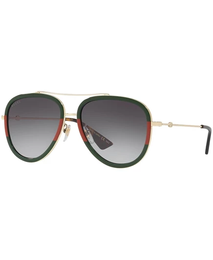 Женские солнцезащитные очки Gucci GG0062S пилот, золотистые