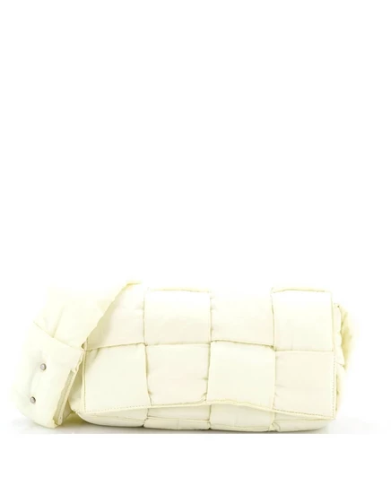 Женская сумка через плечо Pre-Owned Bottega Veneta Cassette, бежевая