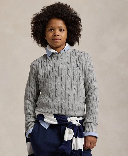 Свитер Polo Ralph Lauren для мальчиков, серый меланж