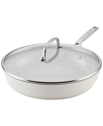 Сковорода KitchenAid 12.5″ с керамическим покрытием, белая