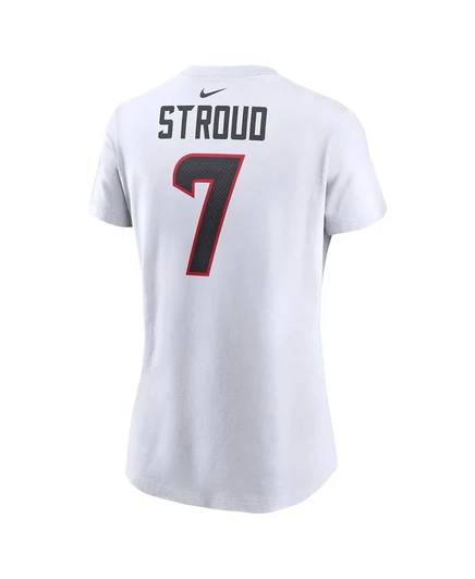 Женская футболка Nike C.J. Stroud White Houston Texans с именем и номером игрока white