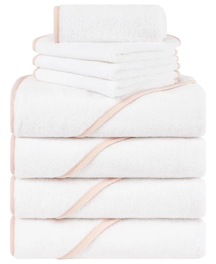 Детские полотенца American Soft Linen с капюшоном, розовые