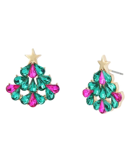 Серьги-пусеты Betsey Johnson с кристаллами, зеленые