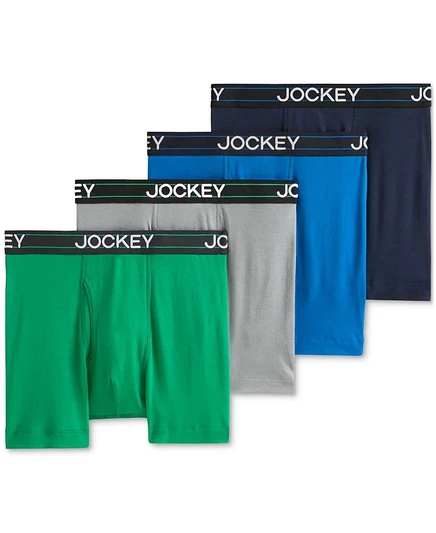 Мужские боксеры Jockey хлопковый микс 5″, 4 шт., зеленые