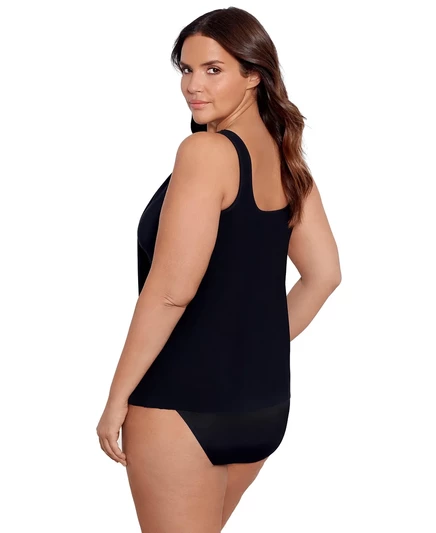 Чудодейственный костюм Иллюзионистки большого размера Ursula Tankini Top black