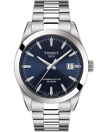 Мужские часы Tissot Powermatic 80, 40 мм, серебристые