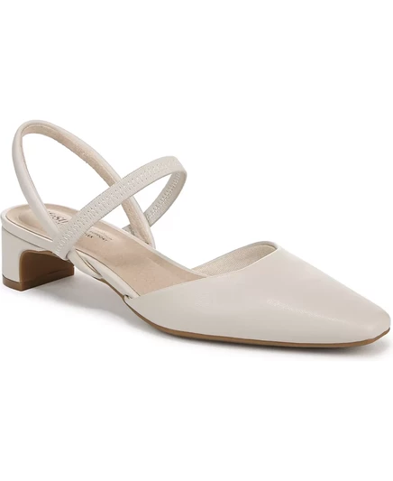 Женские туфли-лодочки Lainey с острым носком на блочном каблуке bone faux leather