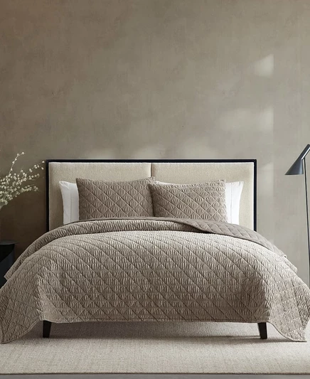 Покрывало Vera Wang Crushed Velvet Full/Queen, кашемировый