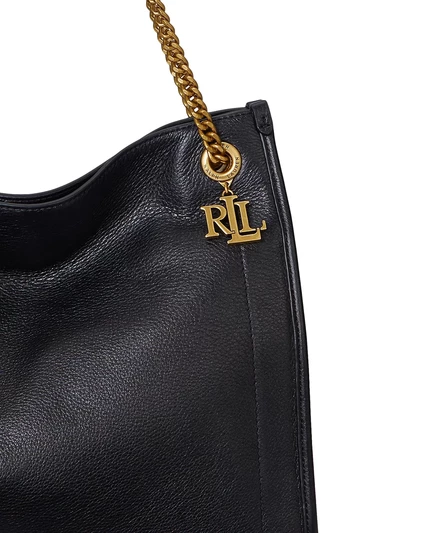 Женская кожаная сумка Lauren Ralph Lauren Bradley, черная