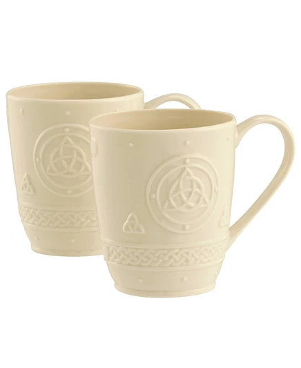 Набор из 2 кружек Belleek Pottery Celtic, кремовые