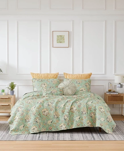 Покрывало Macy's Jacobean Willow, Twin, зеленое