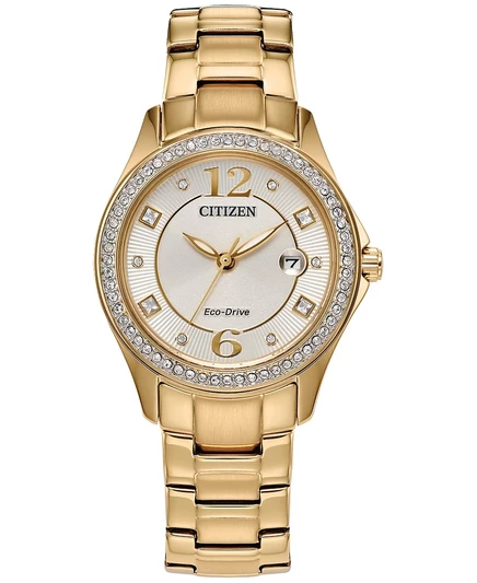 Женские часы Citizen Eco-Drive Crystal 30 мм, золотистые