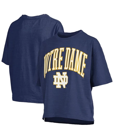 Женская футболка Pressbox Notre Dame укороченная, синяя