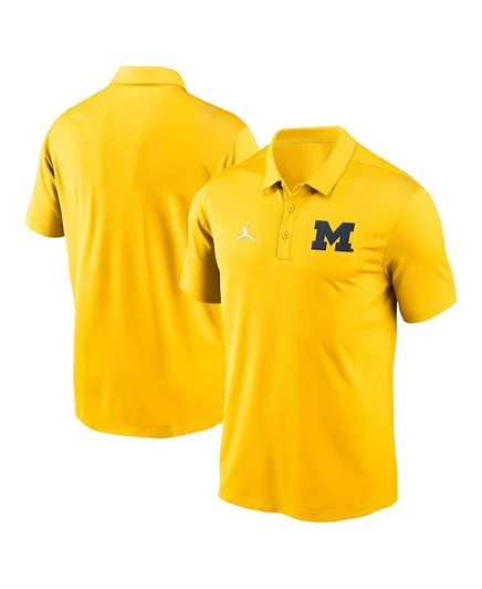 Мужское поло Jordan Michigan Wolverines Primetime, желтое