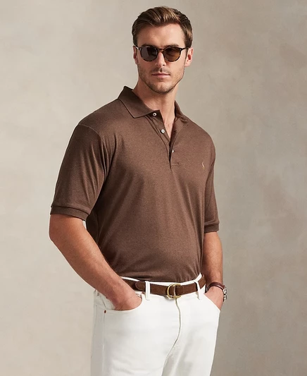 Мужское поло Polo Ralph Lauren 2L, коричневое (2)