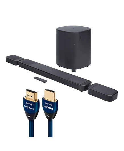 Саундбар JBL Bar 700 MK2 с кабелем AudioQuest 3 м, черный