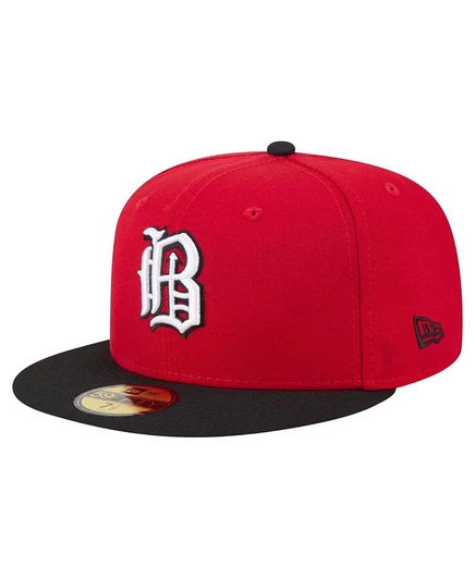 Мужская красно-черная приталенная шляпа Birmingham Barons Authentic Collection 59 размера 