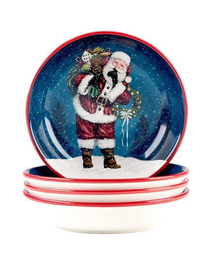 Миски Certified International Santa's Secret, 4 шт., с декором