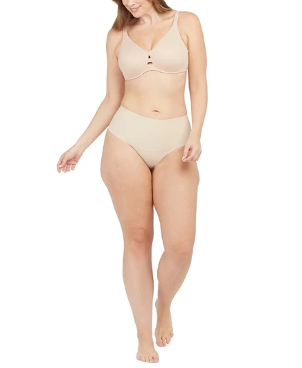 Бюстгальтер-минимайзер SPANX с низким профилем, формирующий фигуру, коричневый/бежевый