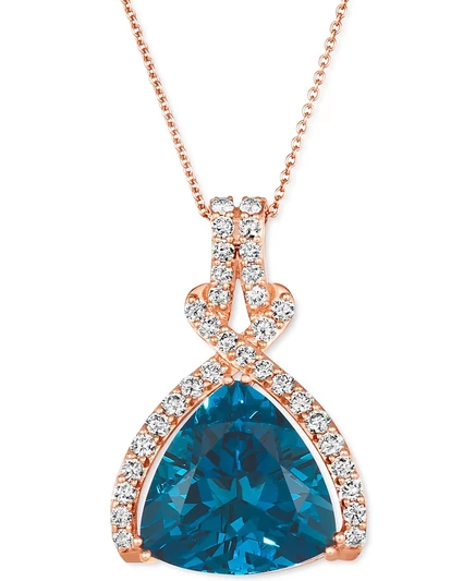 Колье Le Vian Blue Topaz, розовое золото
