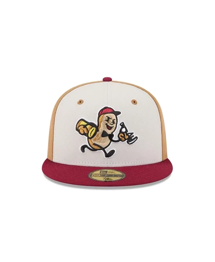 Мужская светло-бежевая шляпа New Era Montgomery Biscuits Theme Nights 59, приталенная по фигуре. light beige
