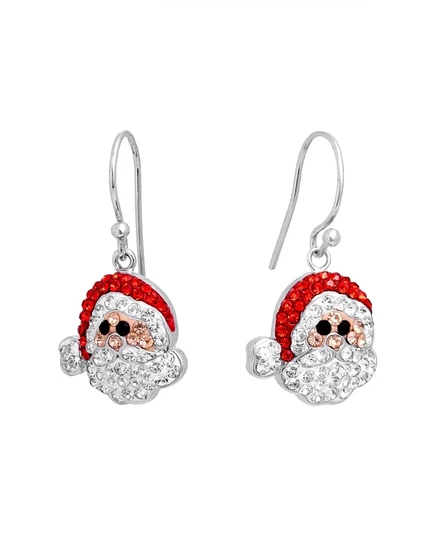 Женские серьги Macy's «Санта-Клаус», серебристые