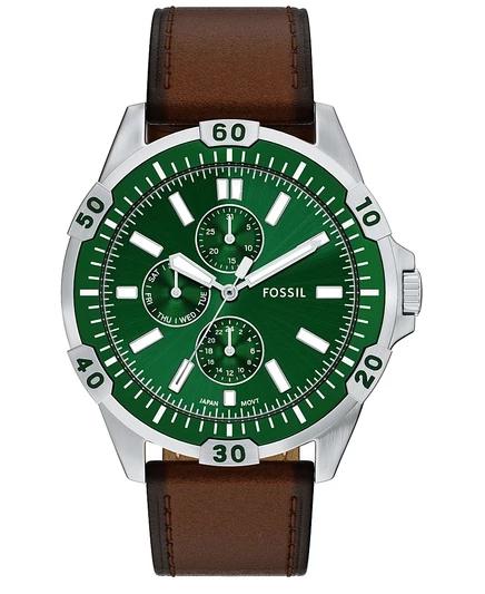 Мужские часы Fossil Garrett, 44 мм, коричневые