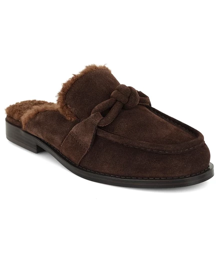 Женские мюли Nine West Mavey, замшевые, темно-коричневые