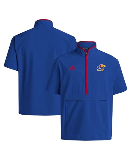 Мужская куртка Adidas Kansas Jayhawks 1/2-zip, синяя