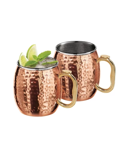 Набор кружек OGGI Moscow Mule из кованой нержавеющей стали весом 2,18 унций, золотой
