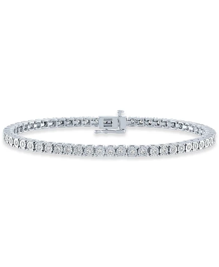 Браслет macy's diamond tennis 1 карат, серебристый
