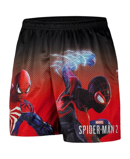 Мужские черные шорты с принтом Spider-Man 2 Poster Art black, red
