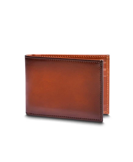 Мужское портмоне Bosca Small Bifold кожаное, бежевое