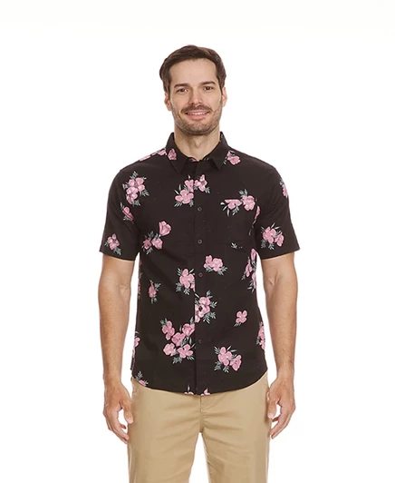 Классическая тканая рубашка Quiksilver Quiksilver Mens Habitats black