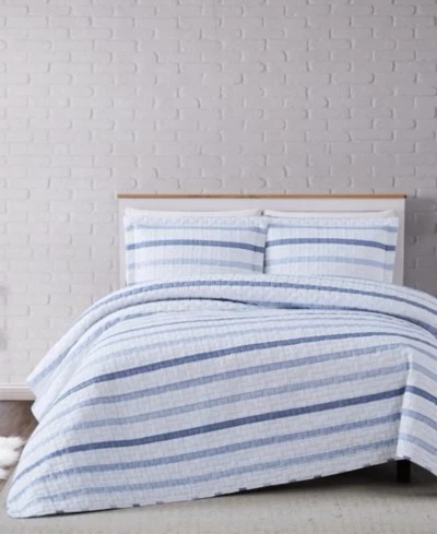 Комплект стеганого покрывала Truly Soft Waffle Stripe