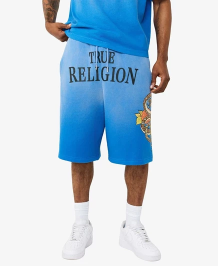 Мужские шорты True Religion Mikey Floral Snake, синие