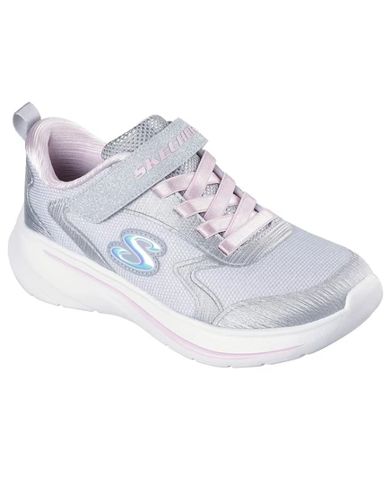 Повседневные кроссовки Skechers Little Girls Wave 92 с ремешком на застежке от Finish Line серого цвета