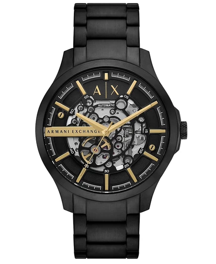 Мужские автоматические часы AX Armani Exchange, 46 мм, черные