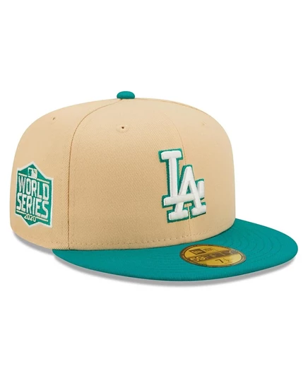 Мужская кепка New Era 59FIFTY Los Angeles Dodgers, бежевая