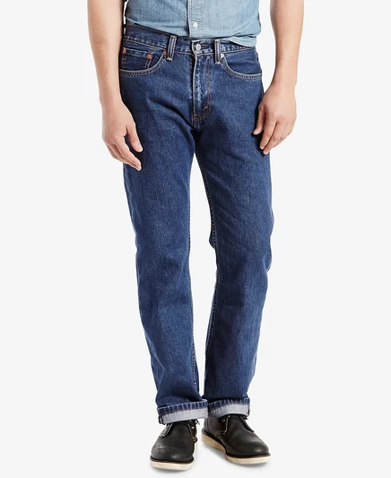 Мужские джинсы Levi's 505, прямые, темный стоунвош